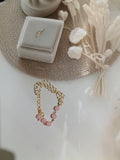 *Handmade Red & Pearl Beaded Bracelet |.